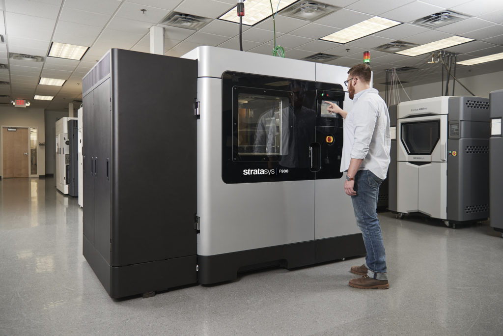 The new F900 Production 3D Printer is factory-floor ready with MTConnect interface and composite material compatibility.