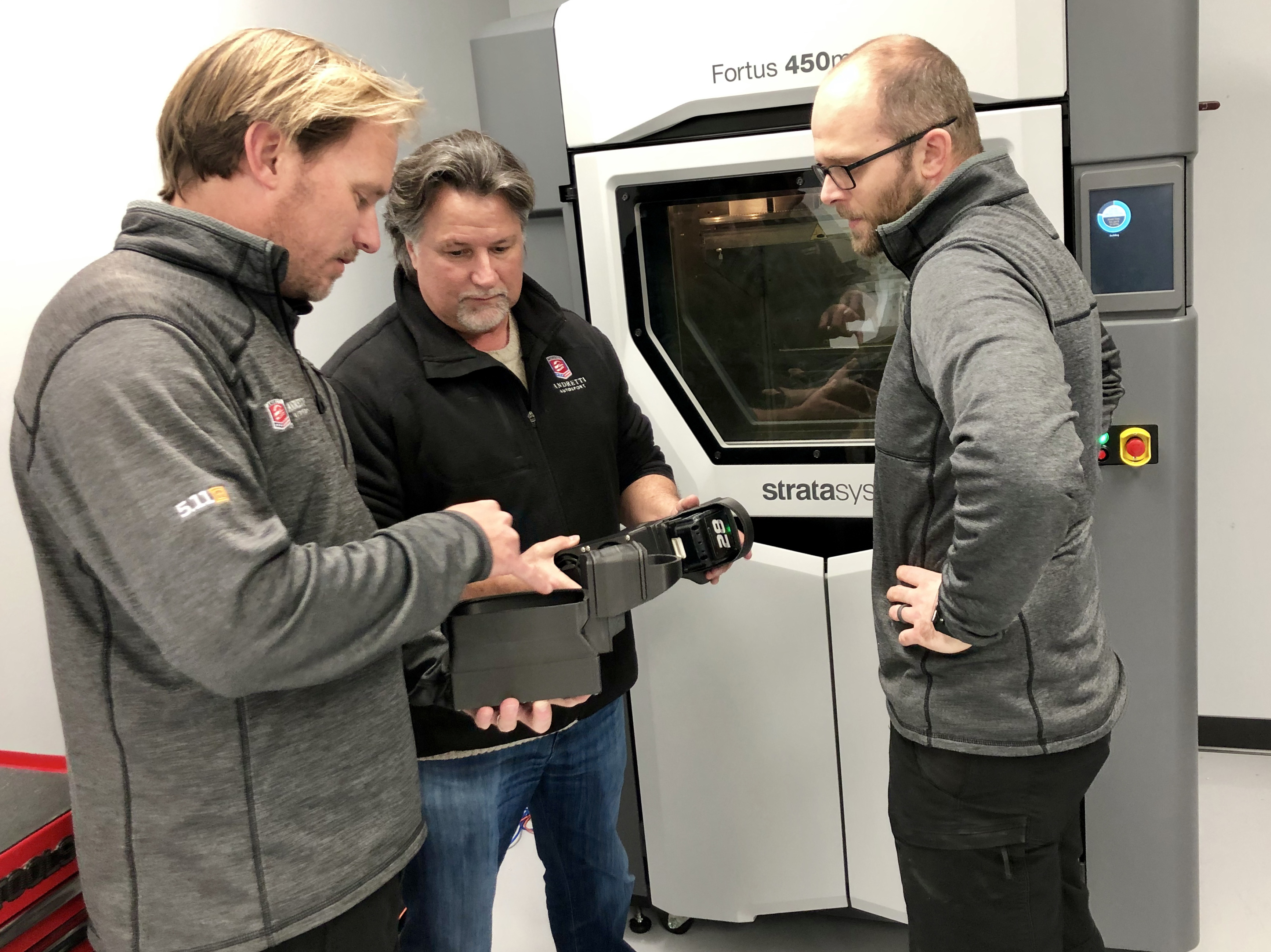 The team at Andretti leverage the Stratasys Fortus 450mc 3D Printer to enhance design and development.