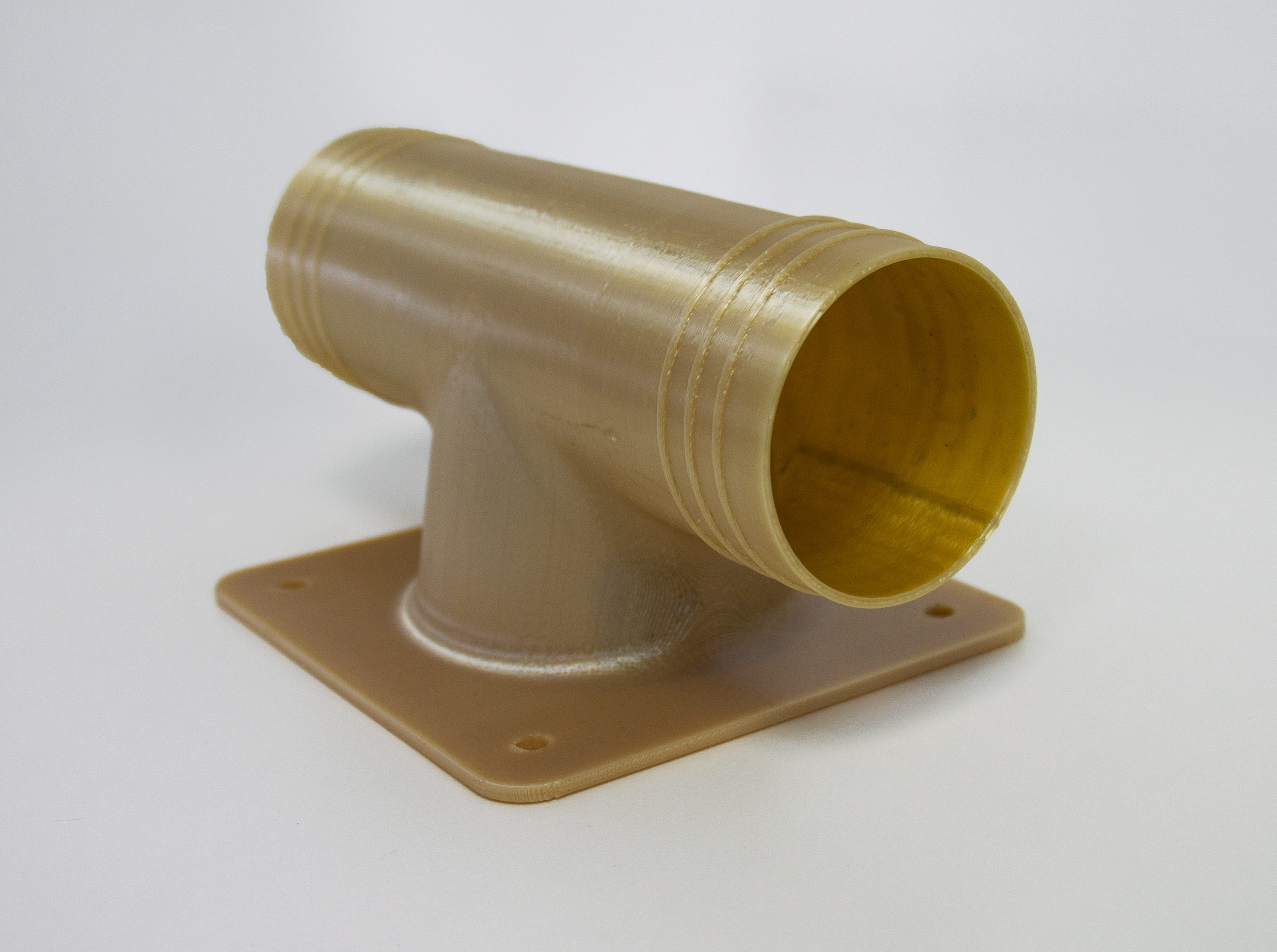Final, flight-approved, 3D printed ducting using ULTEM™ 9085 resin for air conditioners. (photo: Marshall ADG))