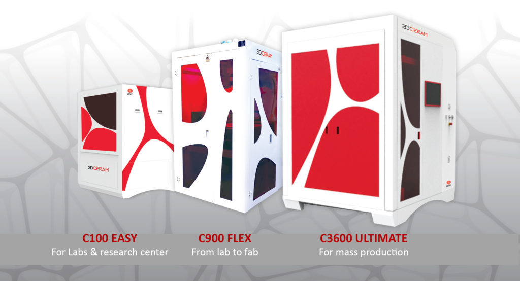 3DCeram 3D Printers - C100 EASY, C900 FLEX, C3600 ULTIMATE