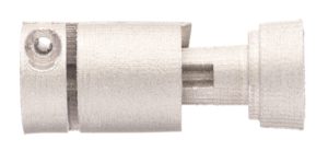 This coupling is used to attach a motor in a hopper metering system. It is difficult and expensive to machine because of the complex geometry and fine features.