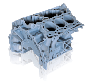 Engine Prototype printed with VeroBlue on the Eden350V